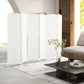 White 6-panel folding room divider screen placed in living room for privacy