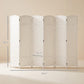White 6-panel room divider screen with height and width measurement lines