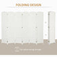 Folding design infographic showing white 6-panel divider and storage illustration
