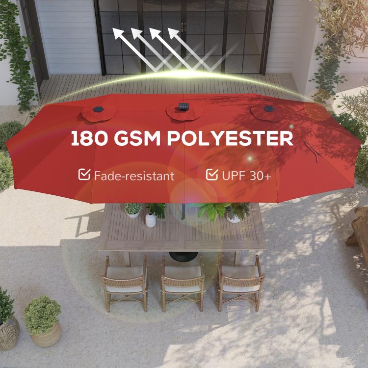 Wine red canopy of 180 GSM polyester with fade-resistant and UPF protection