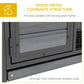 Wood-metal structure detail on gray rabbit hutch frame with welded steel edges