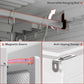 Foldable wardrobe close-up: magnetic door latches and anti-tipping stabilizer.
