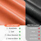Orange upholstery fabric close-up with smooth grain PU leather texture