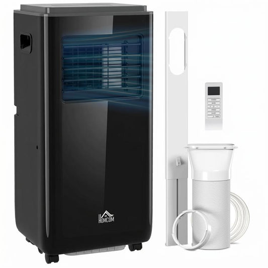10,000 BTU Moible Air Conditioner 440 Sq. Ft., Dehumidifier Fan Auto Sleep with 24H Timer On/Off, Window Kit, Black