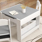 Kids table set: gray tabletop blackboard with storage shelf and one chair