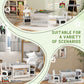 Kids table and chair set shown with storage shelves and chairs for everyday spaces