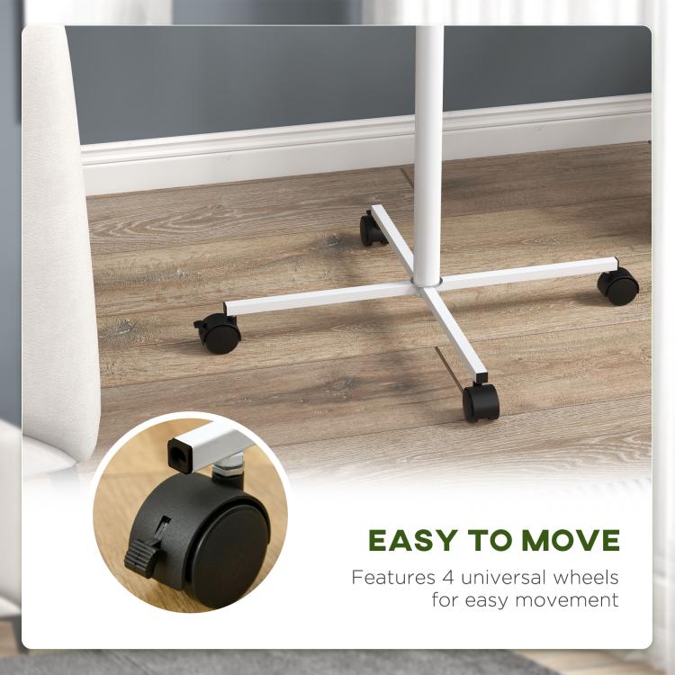 White bird stand base with four universal wheels for easy movement