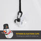 Inflatable snowman hanging hardware with tether and suction cups for stability