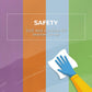 Colorful foam play set panels with soft protective PU cover and cleaning glove graphic