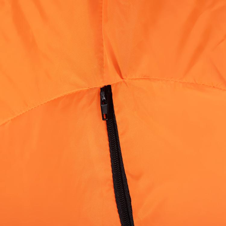 Inflatable orange turkey decoration with black zipper detail