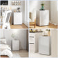 White compact mini fridge with single door and small freezer section