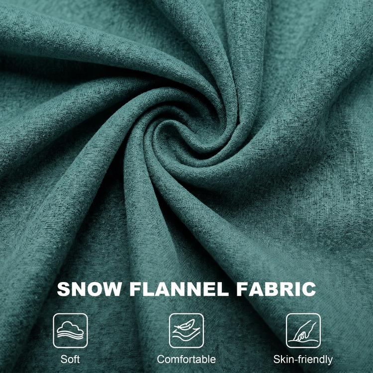 Dark green textured fabric swatch with visible knit grain and soft drape