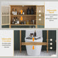 Bamboo over-toilet cabinet with adjustable shelf and interior crossbar supports