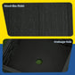 Black wood-look finish planter box insert with drainage hole for outdoor umbrella base
