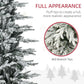Close-up of flocked tree branches with snow-dusted tips for a full, lush look