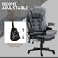 Black adjustable massage office chair with padded headrest, arms, and height lever