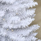 Slim white artificial pencil Christmas tree with warm white LED lighted branches
