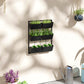 Black 3-tier wall planter with six rectangular pots for herbs and flowers