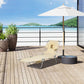 Beige tanning chaise lounge with face pillow and folding steel legs