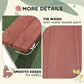 Kids wooden picnic table set close-up: smooth edges and water-based painted wood, brown