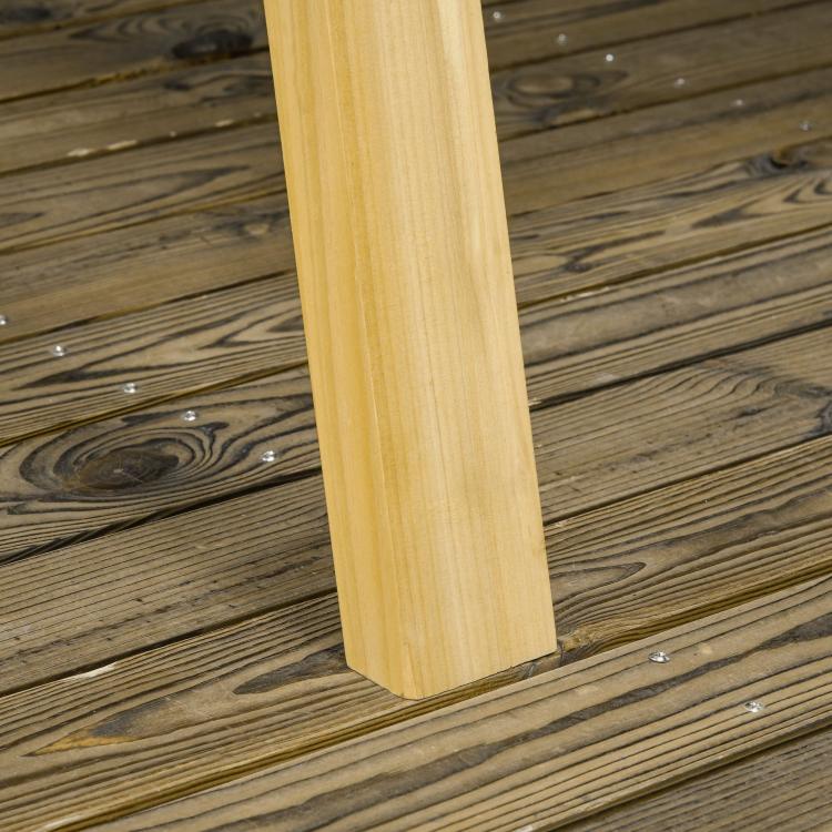 Wooden patio swing bench frame leg post