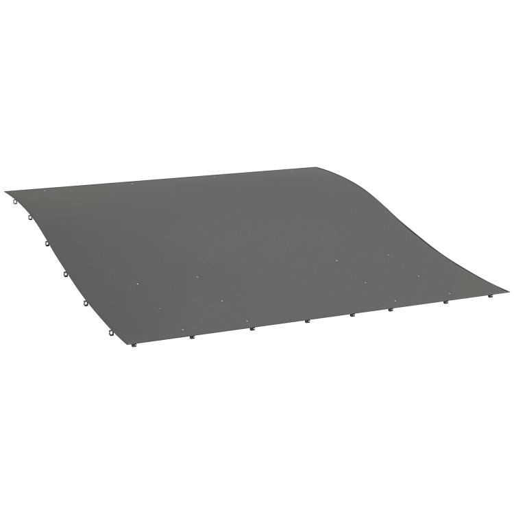 Dark gray pergola top canopy replacement cover with grommet edge and fitted corners