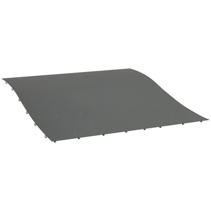 Dark gray pergola top canopy replacement cover with grommet edge and fitted corners