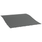 Dark gray pergola shade cover panel with grommet edges and curved profile