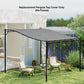 Dark gray pergola top cover replacement canopy, no-frame fabric over pergola roof