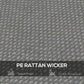 Dark gray woven fabric texture panel for pergola top cover replacement