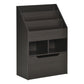 Kids bookcase with 3 open shelves and built-in drawer, dark brown