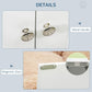 White cabinet door details with metal handles and magnetic closure