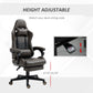 Dark brown gaming chair with adjustable height mechanism and high back