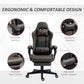 Dark brown ergonomic gaming chair with adjustable lumbar support and cushioned headrest