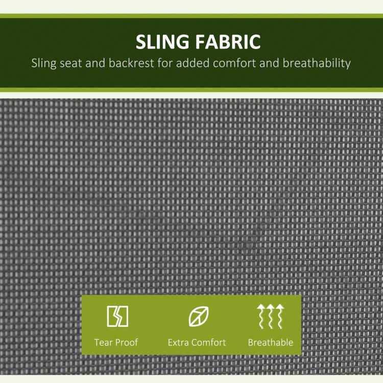 Black woven sling seat and back fabric for a porch swing