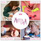 Kids wooden table and chair set shown with crown princess chairs for home activities