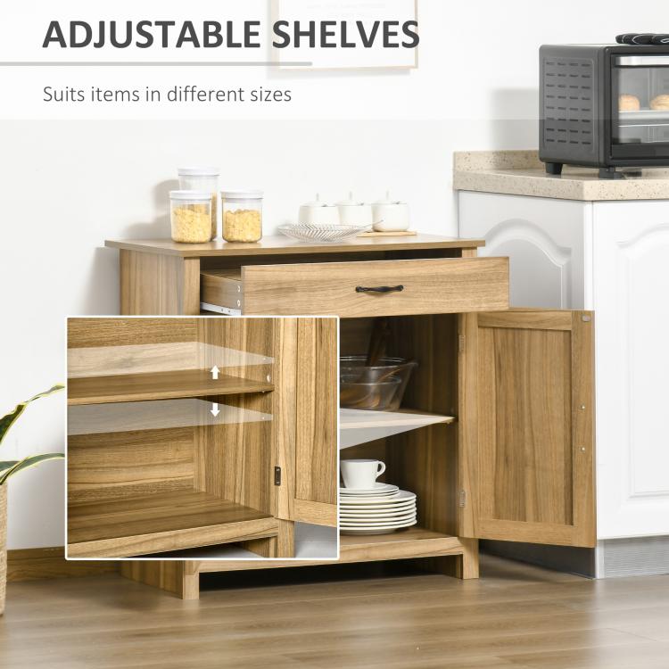Sideboard cabinet with open barn doors and adjustable interior shelves