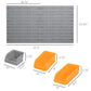 44 PCS Wall Mounted Pegboard Tool Organizer Rack Kit with Various Sized Storage Bins, Pegboard and Hooks, Orange