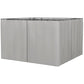 Gray gazebo sidewall set with four panels and top hanging rod