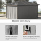 Gray gazebo sidewall with double zipper and single touch strap