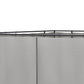 Gray sidewall edge with stitched border and metal top rail hooks
