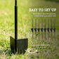 Steel fence ground stakes and pointed base for easy installation