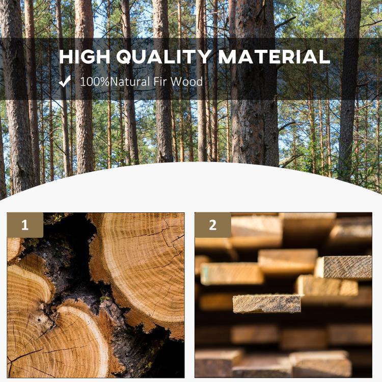 Natural fir wood grain close-up for an outdoor garden bench