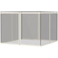 Replacement mesh sidewall netting set with four dark gray mesh panels and white trim