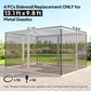 Gazebo sidewall replacement: four dark gray mesh netting panels with white zipper closures