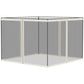 Replacement mesh sidewall netting panels with dark gray mesh and white frame supports