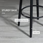 Black bar stool base with round footrest and steel legs