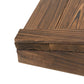 Stained wooden bridge deck plank with rounded edge detail