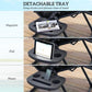 Black detachable cup-and-phone tray on folding zero-gravity chair
