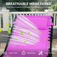 Purple breathable mesh chaise lounge seat and back with padded headrest